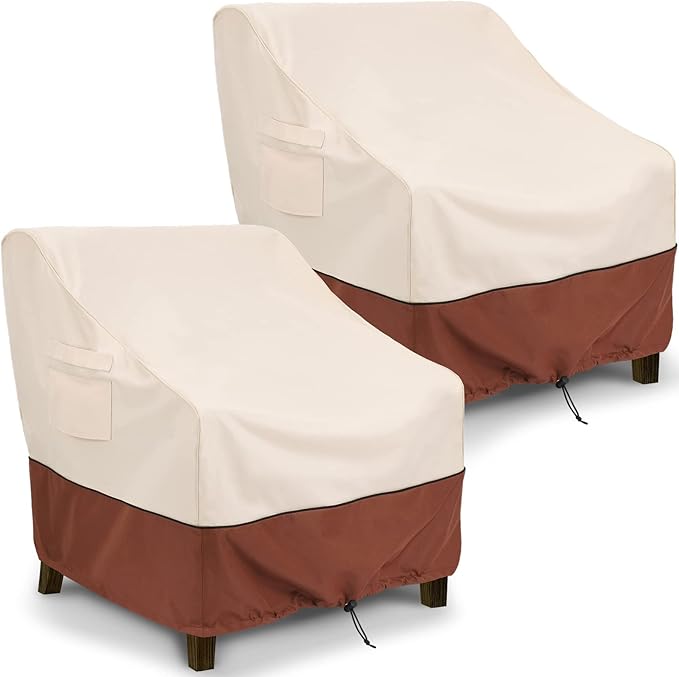 COSFLY Patio Furniture Covers Waterproof, Outdoor Chair Covers 2 Pack Heavy Duty - Fits up to 29W x 30D x36H Inches (2 Pack)