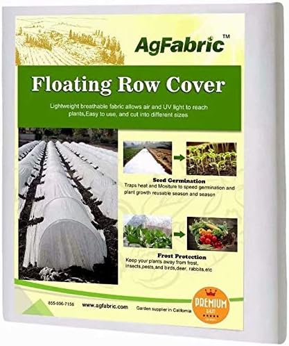 Agfabric Plant Covers Freeze Protection 10'x50' 0.55oz Frost Blankets for Plants Plant Frost Protection Covers Garden Winter Frost Pests Protection,White