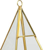 Ashland 9.5” Gold Geometric Triangle Glass Terrarium - Hanging Planter for Succulents and Air Plants - Bulk 12 Pack