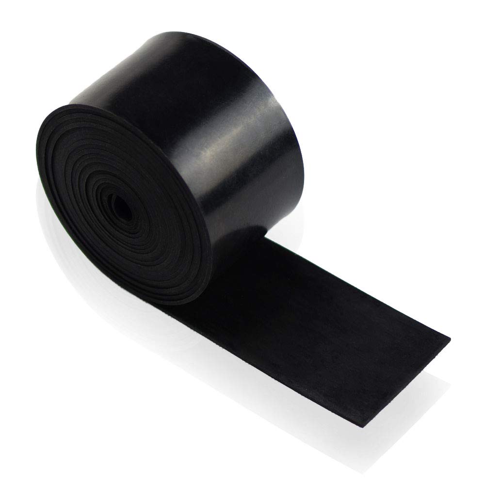DOBTIM Thin Solid Neoprene Rubber Strips 1/16 (.062)" Thick X 2" Wide X 110" Long, Rubber Sheets, Rolls & Strips Use for Gaskets, Sealing, Bumpers, Protection, Abrasion, Flooring