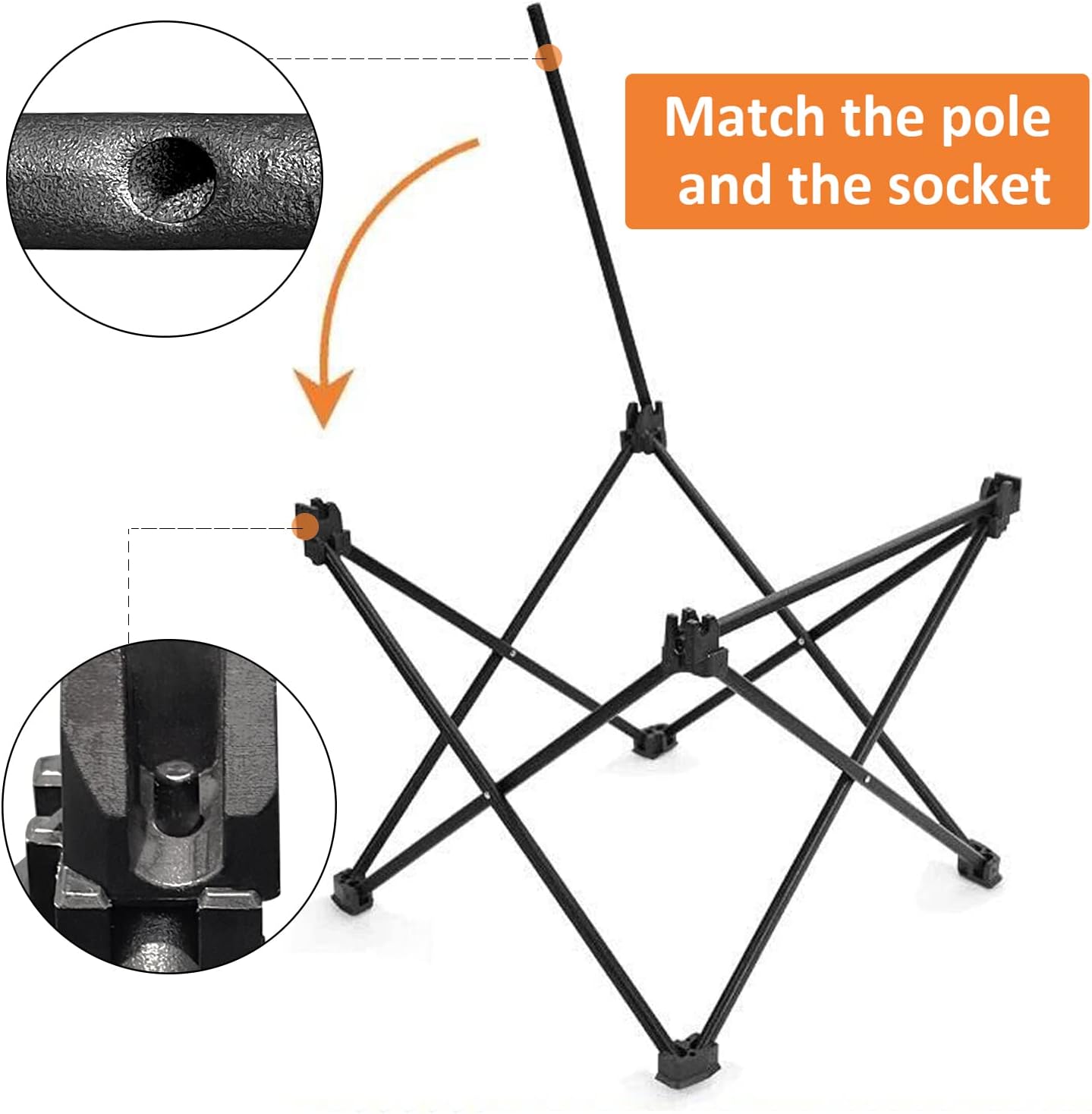 MOON LENCE Folding Outdoor Aluminum Camping Table Portable Ultralight Compact Backpacking Travel Table for Beach, Picnics, Hiking (Black, Large)