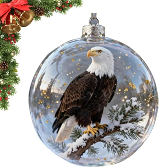 Winter Birds Christmas Glass Bauble Collection, Nature’s Birds Crystal Glass Ornament Set, 2026 Cute Hummingbird Christmas Tree Ornaments, for Xmas Tree Memorial Gifts, Room Decor(Stylea)