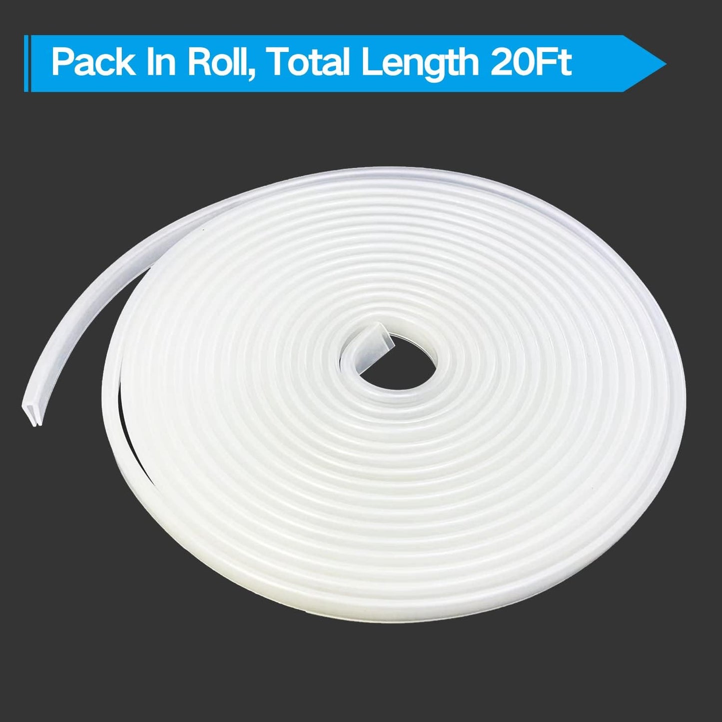 Clear Rubber Edge Trim，U Channel Silicone Rubber Edge Trim, 3/32" Slot, Fit for 1/16”-1/8", White Color, Edge Protector for Car Doors, Sheet Metal Parts