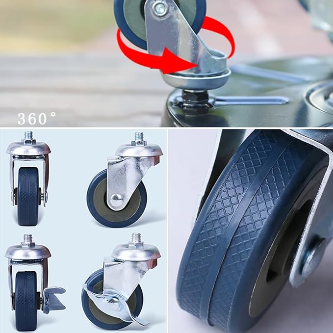 20" Heavy Duty Plant Dolly with Wheels, 380lbs Metal Rolling Plant Stand with Casters, Round Wheeled Planter Caddy Roller Base Carry Potted Tree Flower Pot for Indoor Outdoor Garden, 3 Pack, Bronze