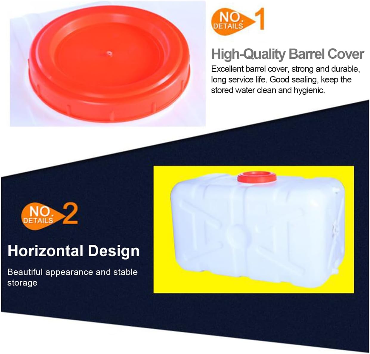 Large Capacity Water Container with Spigot Hose, Portable Water Storage Tank 52.8 Gallon No Leakage Camping Water Carrier for Emergency Vehicle Car Outdoor Hiking Picnic(Size:80L/21.1Gal)