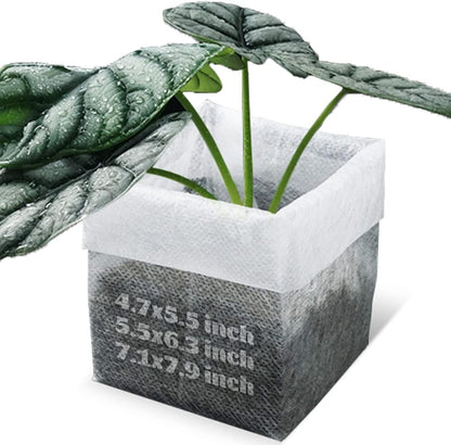 300 Pcs Non-Woven Plant Nursery Bags, Outdoor Plant Seeding Bags, Seedling Pots, Fabric Seedling Pots Plants Pouch, 100 Pcs 5.51” x 6.29”/14x16cm, 4.72” x 5.51”/12x14cm, 7.08” x 7.87”/18x20cm