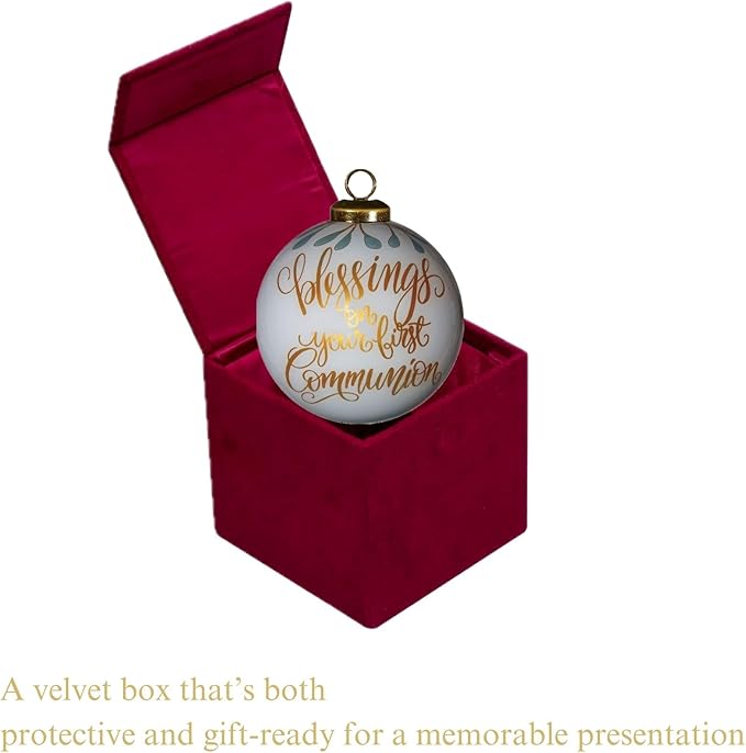 Blessing First Holy Communion Ornament, 1st Communion Gift for Granddaughter Grandson, Baptism Gifts for Girl Boys Adult, 1st Holy Communion Favors and Keepsake, Ornament for Christening Baby Shower