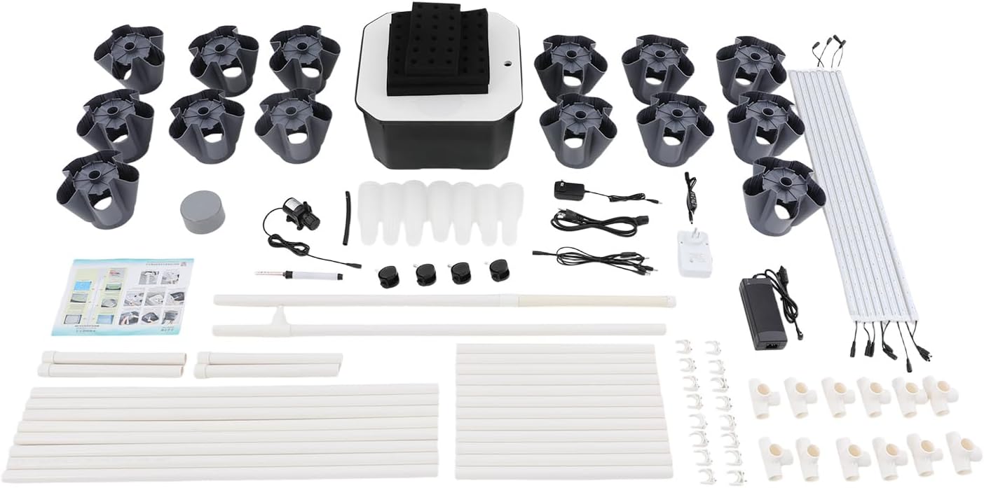 Hydroponic Growing Tower System Kit, 70-Plant Vertical Hydroponics Garden Tower with LED Grow Light, for Outdoor Indoor Herbs Fruits Vegetables Smart Garden Planter Kit