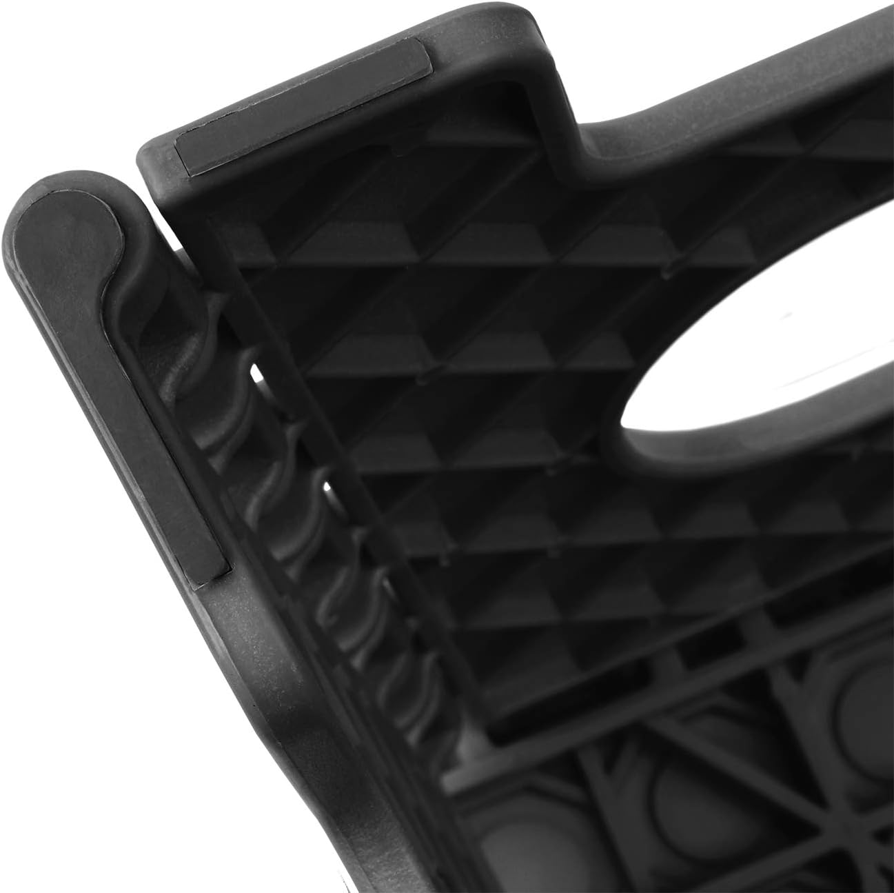 Casafield 9" Folding Step Stool with Handle, Black - Portable Collapsible Small Plastic Foot Stool for Kids and Adults - Use in The Kitchen, Bathroom and Bedroom