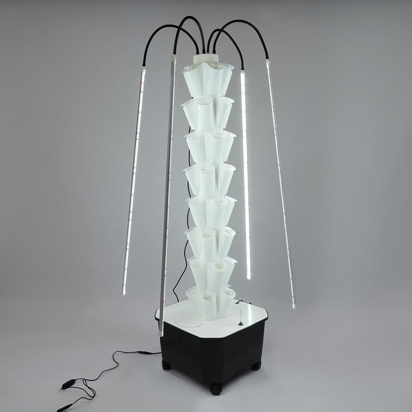 Hydroponic Growing Tower System Kit, 40-Plant Vertical Hydroponics Garden Tower with LED Grow Light, for Outdoor Indoor Herbs Fruits Vegetables Smart Garden Planter Kit