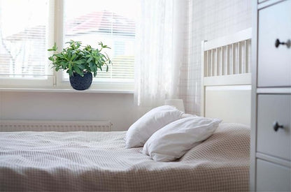 AlphaAcc 9.5" Artificial Plants with Olive Leaves Real Looking Faux Plants Fake Greenery Potted in Black Round Ball Planter for Tabletop Bathroom Kitchen Office Housewarming Gift Home Decor