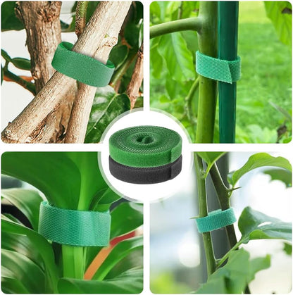 Reusable Plant Ties Tape for Climbing Plants, Garden Ties Tomato Plant Supports, Adjustable Garden Twine & Twist Ties Plant Ties for Outdoor Indoor Plants Stakes Gardening Supplies (Red, 5 Rolls)