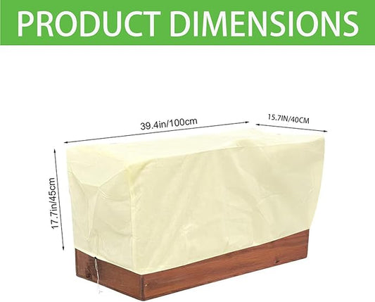 Plant Frost Cover, Rectangular Garden Protection Blanket with Drawstring, 39.3X 17.7X 15.7Inch, Winter Plant Protection Netting for Raised Beds, 4 Pack