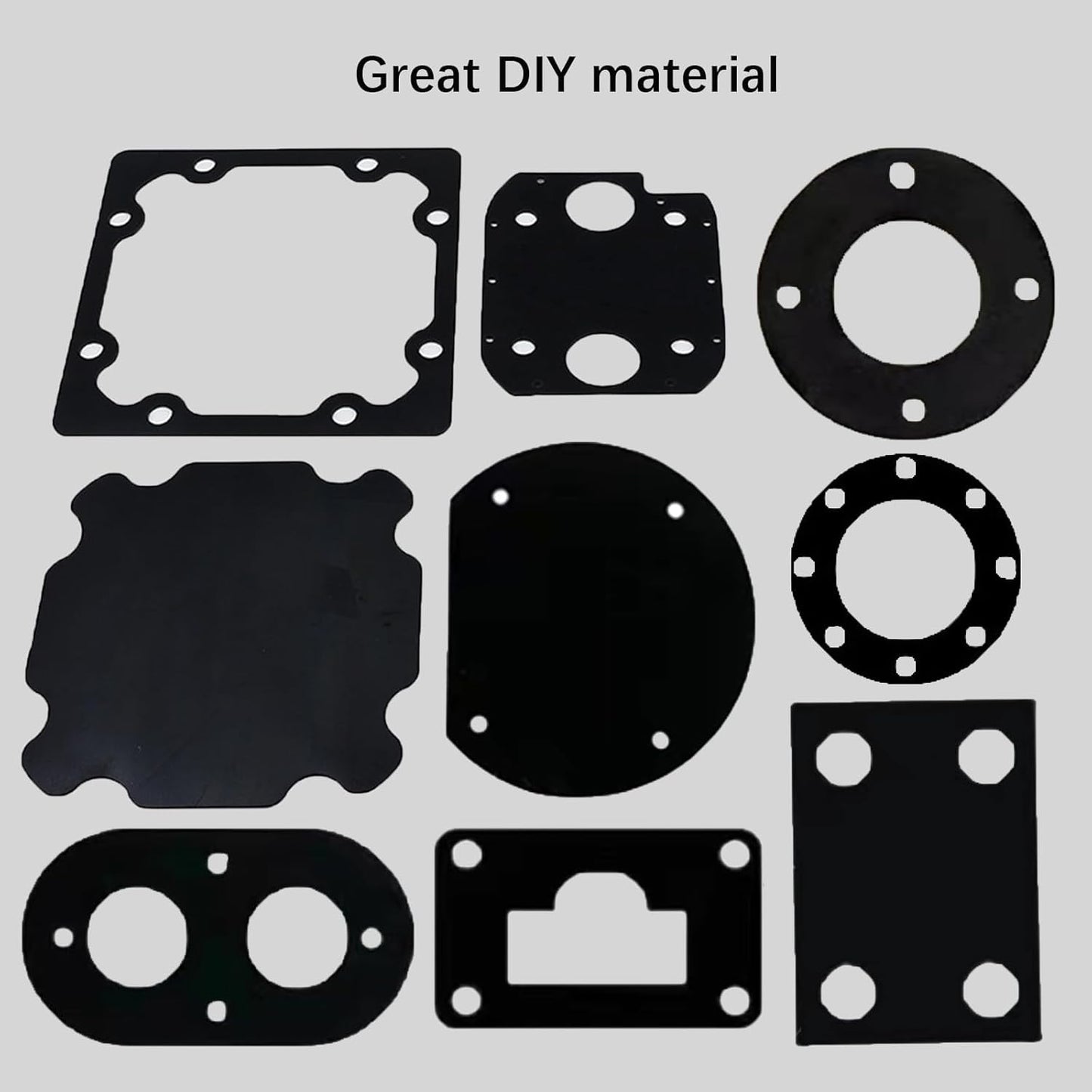 Solid Rubber Sheet, Rolls, Strips 1/16 (.062)" Thick X 12" Wide X 10'Long, Solid Rubber Rolls for Warehouse Anti-Slip, Flooring, Abrasion