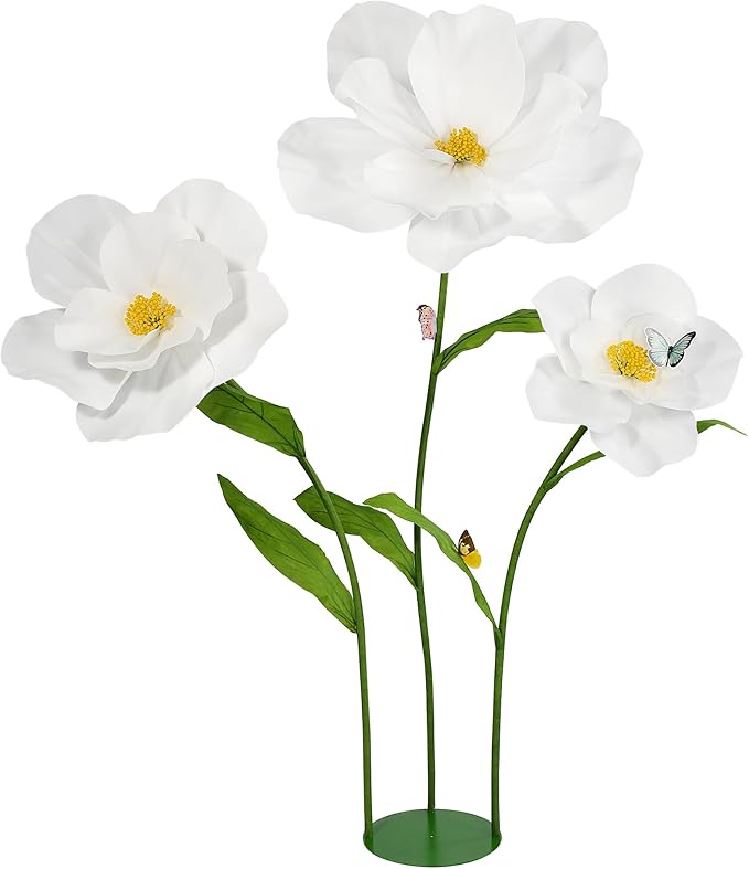 5.8 Ft Giant Artificial Flowers for Decoration,Large EVA Flower Decor,Wedding Arrangements, Birthday Party Banquet Background,Hotel,Office,Window Display(White)