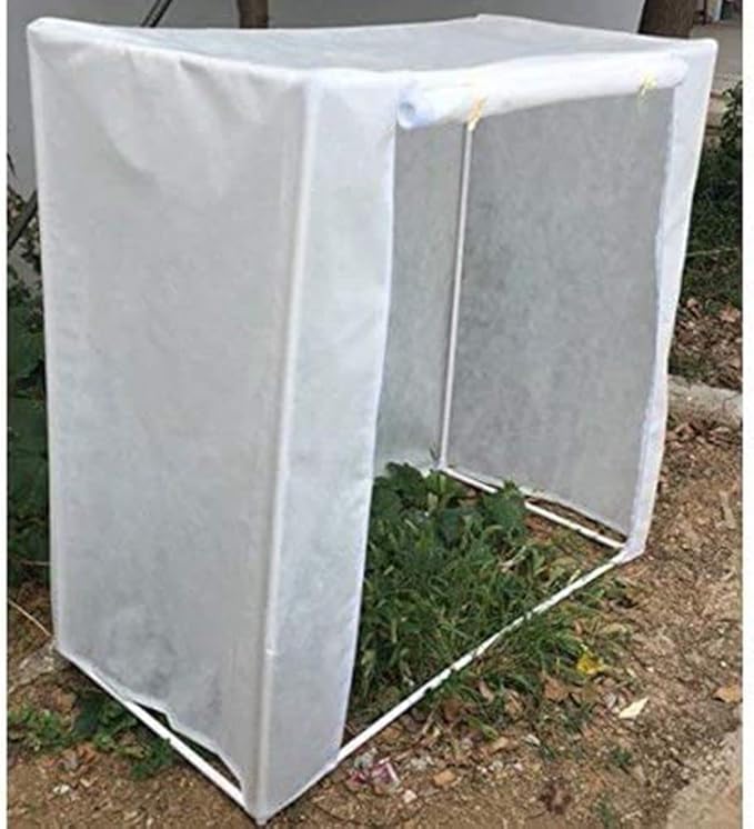 Agfabric Plant Covers Freeze Protection with Zipper 0.9oz 135"x120"x48" Shrub Cover Winter Tree Jacket for Frost Protection&Season Extension,White,4 Pack