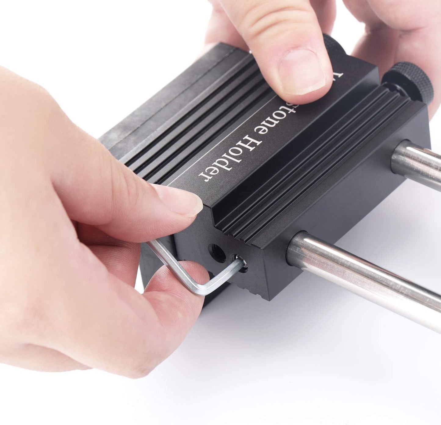 Professional Superfine Knife Sharpening Stone Set Sink Bridge Whetstone Holder, Adjustable Sharpening Stone Holder Knife Sharpeners Tool Kit for Kitchen Hunting (LONG HOLDER)