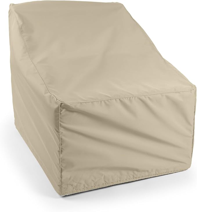 Covermates Elite Outdoor Sectional Armless Chair Cover – Water-Resistant 300D Polyester Patio & Garden Chair Protector with Drawcord Hem, Adjustable Buckle Straps & Mesh Vent, 28W x 34D x 30H, Khaki