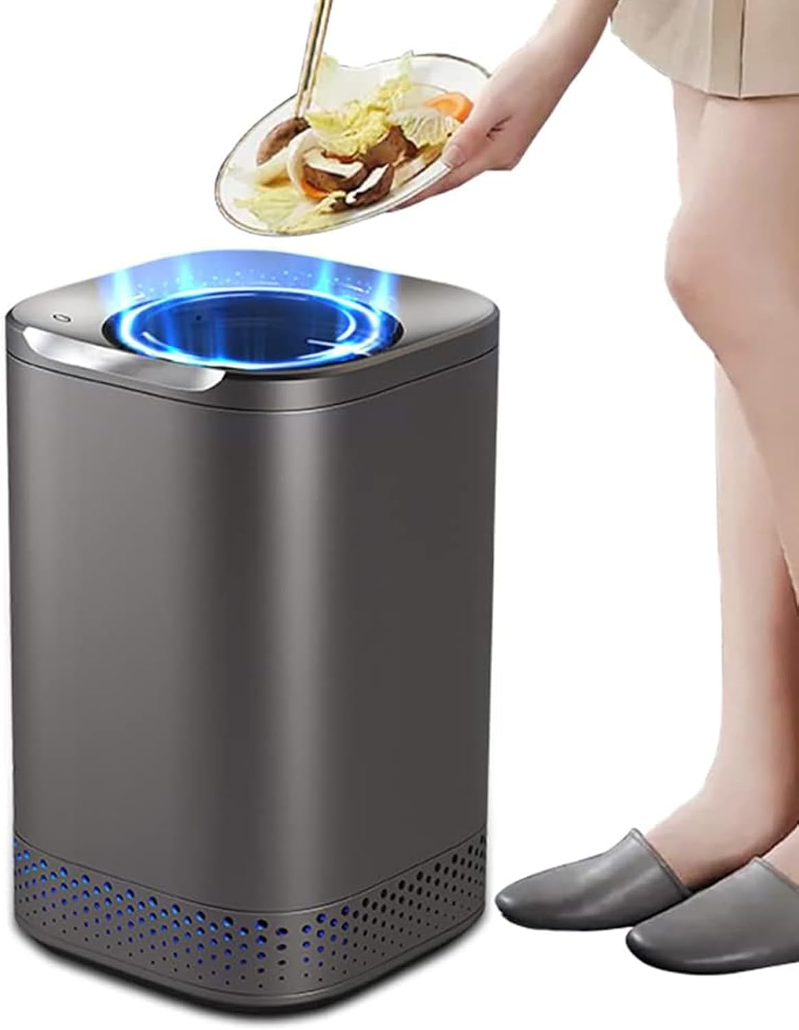 Smart Kitchen Electric Composter,2.5L Auto Food Cycler with Single Button,Home and Kitchen Composting Bin,Compost Machine,for Countertop,Counter,220V