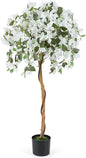 SAFEPLUS 4.5FT Bougainvillea Artificial Tree, Tall Fake Floor Plant for Indoor Outdoor Décor