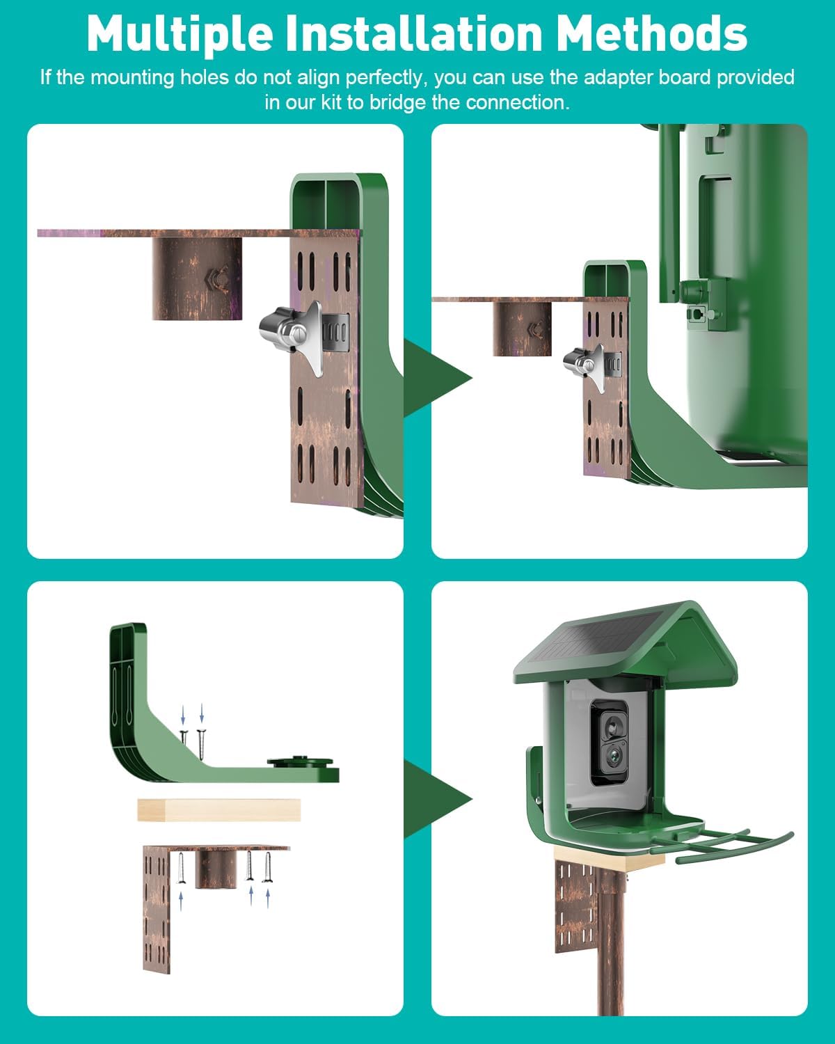 Bird Feeder Pole – 75 Inch Height Bird House Pole with 1-Inch Dia Heavy Duty for Birdfeeders, Feeding Stand with Mount Kit for Outdoor, Slip-Fit Connection, Copper Brushed