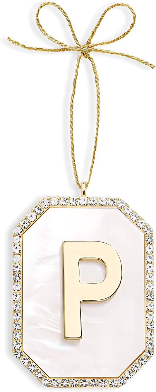 2025 Christmas Ornaments | Letter P Ornaments for Christmas Tree|Hanging Xmas Ornament| Gift for Mother Best Friends Sister Wife