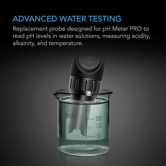 AC Infinity Replacement Probe for pH Meter PRO Kit, Measures Acidity, Alkalinity, and Temperature with ±0.01 pH Accuracy, for Water Hydroponics Plants, Gardening, Aquariums, Swimming Pools