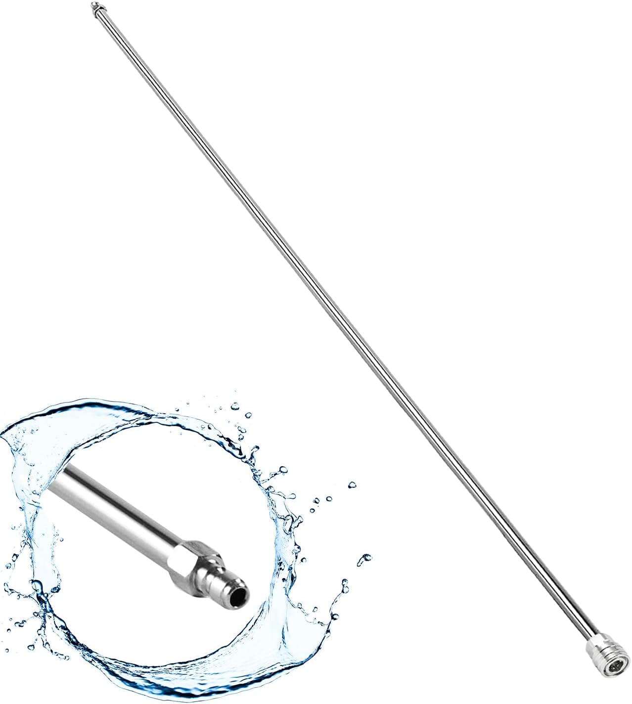 Selkie Long Pressure Washer Extension Wand, 60" Power Washer Extension Wand,Pressure Washer Lance,Stainless Steel Power Washer Extender Wands, 1/4” Quick Connect Fitting, 4000 PSI