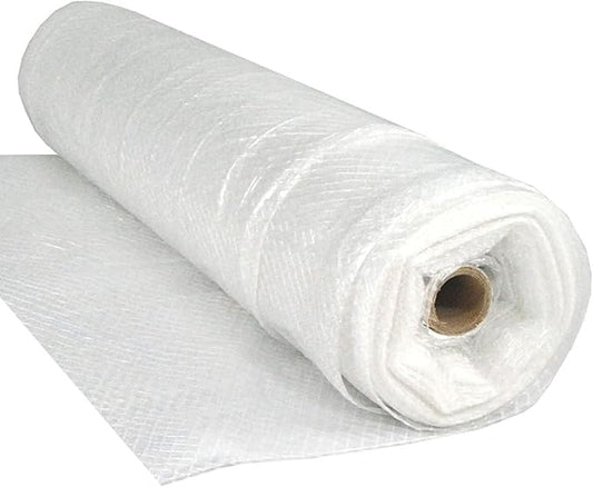 Farm Plastic Supply - Dura Skrim String Reinforced Clear Plastic Sheeting - 6 Mil - (6' x 100') - Reinforced Poly Film Tear Resistant, Weatherproof, Vapor Barrier Polyethylene Roll for Construction
