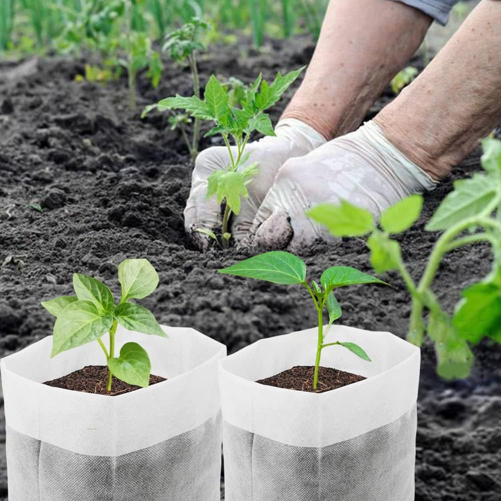 Large Non-Woven Nursery Bags for Plants,25PCS (13.2"x15") Fabric Planters Grow Bags,Seedlings Grow Bag for Planting,Gardening Transplanted Home Gardening Supply