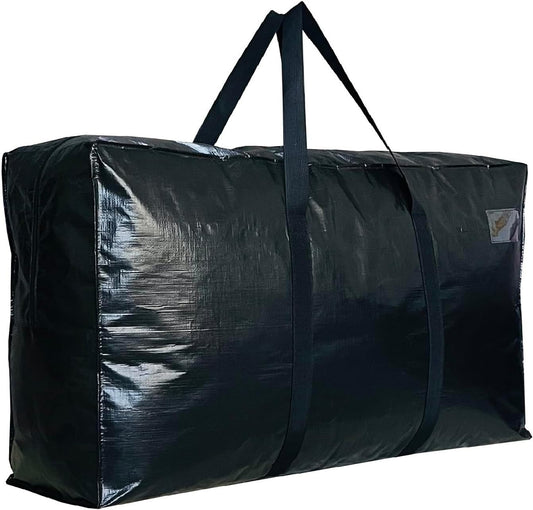 Extra Large Storage Bags, Jumbo Moving Tent Storage Bags, Waterproof Foldable Big Black XXL Duffle Bag for Travel, 42x23x13.5inch - 1PACK
