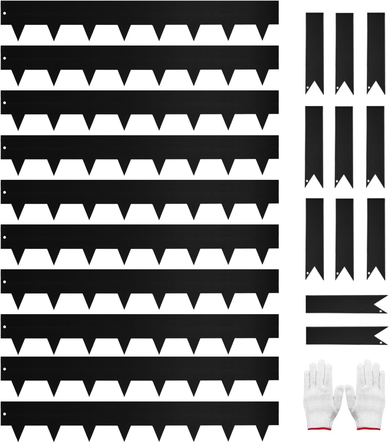 Hugeleaf Metal Landscape Edging, 40” L x 6.5” H Metal Edging for Landscaping with 11Pcs Stakes, Metal Garden Edging Pack of 10 (33 Feet Total Length)