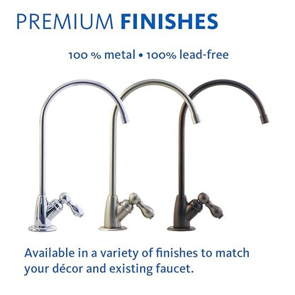 Aquasana Under Sink Water Filter System - Reduces PFAS, Lead, & Chlorine in Drinking Water - Under Counter Claryum Filtration for Kitchen - 3-Stage - Chrome Faucet - AQ-5300.56