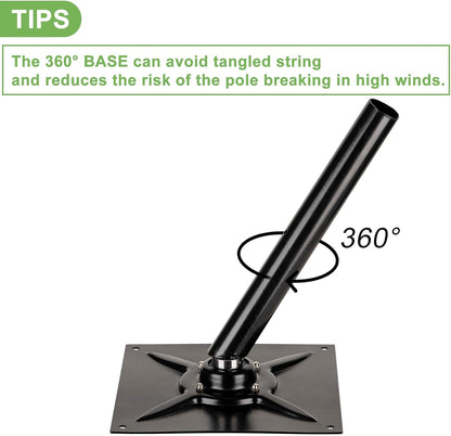 Bird Repeller Universal Base Protects Plants from Birds by Placing a Kite with a Pole on Top of The Bird Repeller Base; Commonly Used in Yards, Lawns and Farms to Create Bird-Free Zones