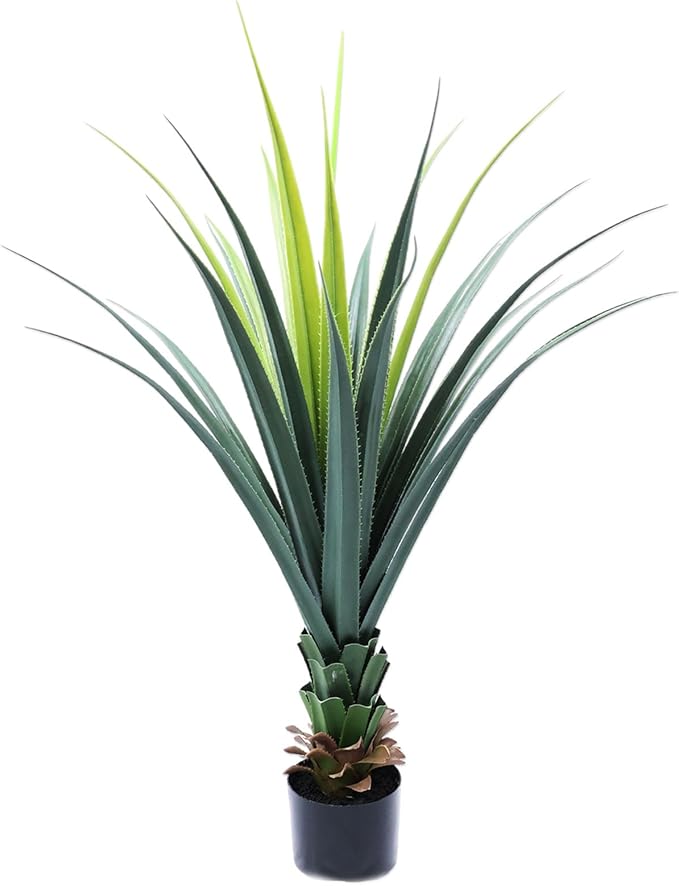 ANTING 3FT Artificial Agave Snake Plant with Pot, Lifelike Fake Plant for Indoor, 36IN, Ideal for Home Office Garden Hotel Decor & Gift (1Pack)