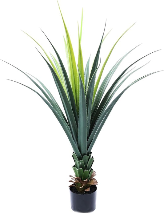 ANTING 3FT Artificial Agave Snake Plant with Pot, Lifelike Fake Plant for Indoor, 36IN, Ideal for Home Office Garden Hotel Decor & Gift (1Pack)