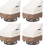 Patio Chair Covers Waterproof Patio Furniture Covers, 30W x 34D x 36H Inches Swivel Outdoor Chair Cover 4 Pack (Beige)
