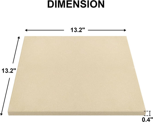 13" Square Pizza Stone Replacement for Ooni Koda Karu & Fyra 12, Cordierite Baking Pizza Stone for Ooni 12 Oven, for Most Grill & Oven, for Bread &Pizza