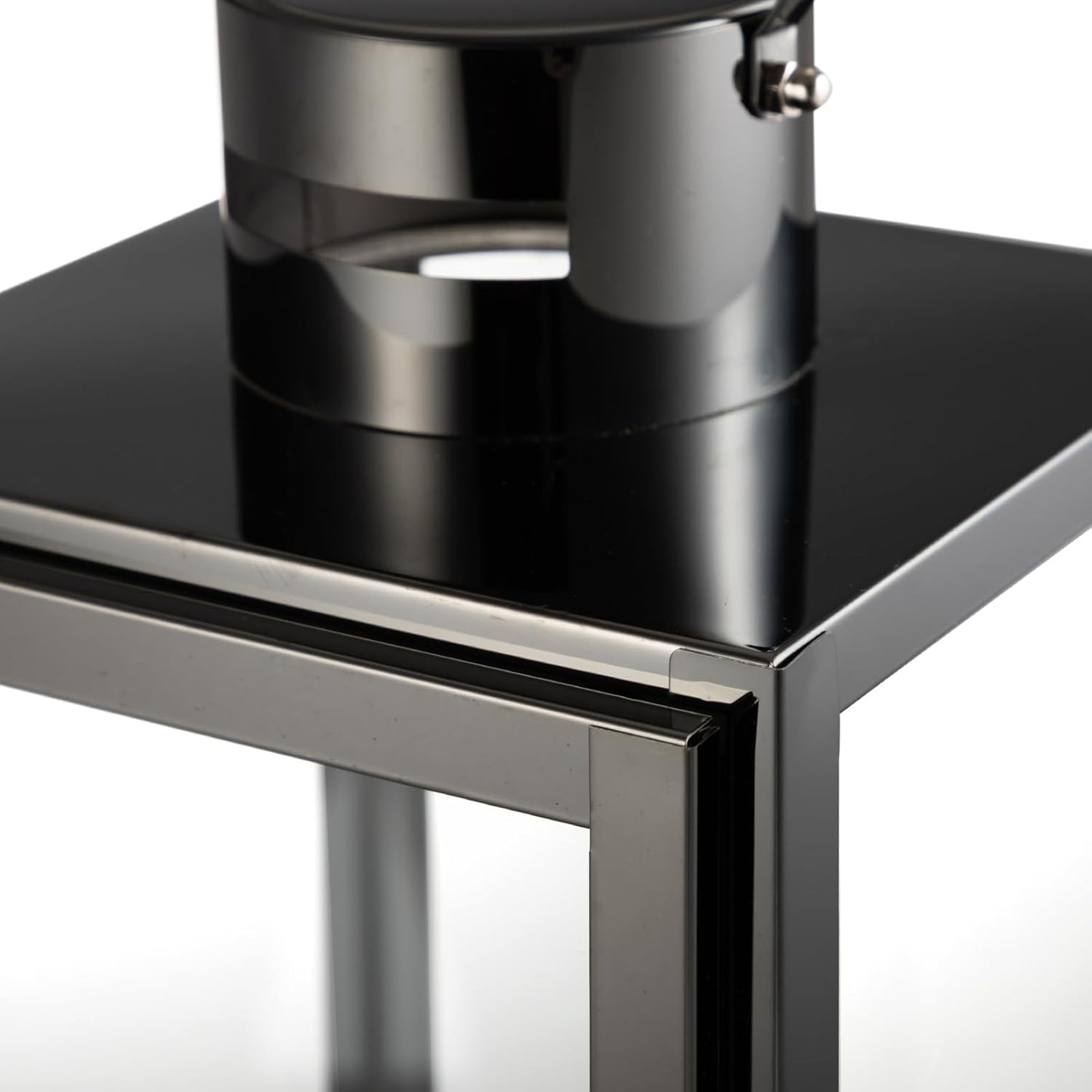 Matico Stainless Decorative Candle Lantern Set of 3, Hanging Decor Hurricane Lantern Candle Holder for Festival Ceremony Home Decor, Both Indoor & Outdoor Use, Black