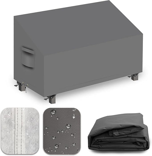 Heavy Duty Patio Sofa Covers Waterproof, Outdoor 3-Seater Couch Cover Waterproof, 600D Outdoor 2-Seater Loveseat Furniture Covers with Air Vent Handle 55''W x 33''D x 24''H/ 35''H Grey