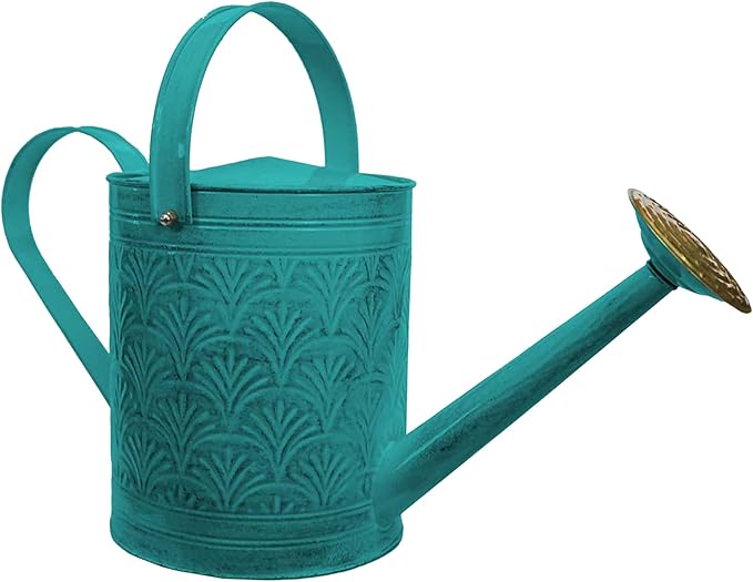 Headwind Aurora Surf Blue Metal Watering Can 2 Gallon – Galvanized Vintage Large Watering Metal Can for Indoor & Outdoor Garden Use by Robert Allen