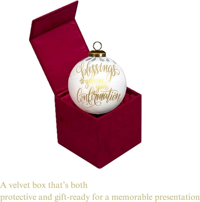 Blessing on Your Confirmation Ornament, Confirmation Gift for Granddaughter Grandson, Catholic Sacrament Keepsake, Hanging Pendant Decor