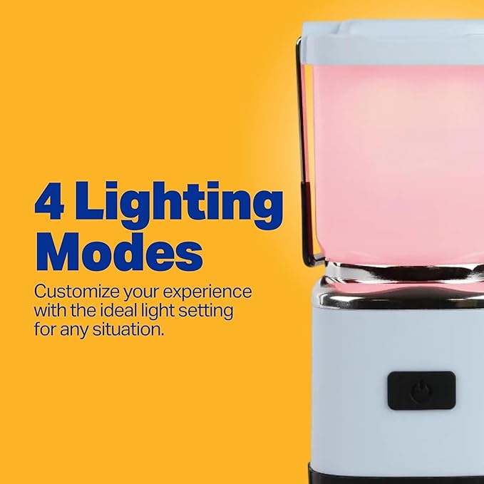 LUXPRO LP189 Mini Lantern - USB-C Rechargeable Camping Light - with 4 Color Modes - Dimmable LED Portable Lantern for Hiking & Emergency - Handy Compact Design (Blue, 3-Pack)