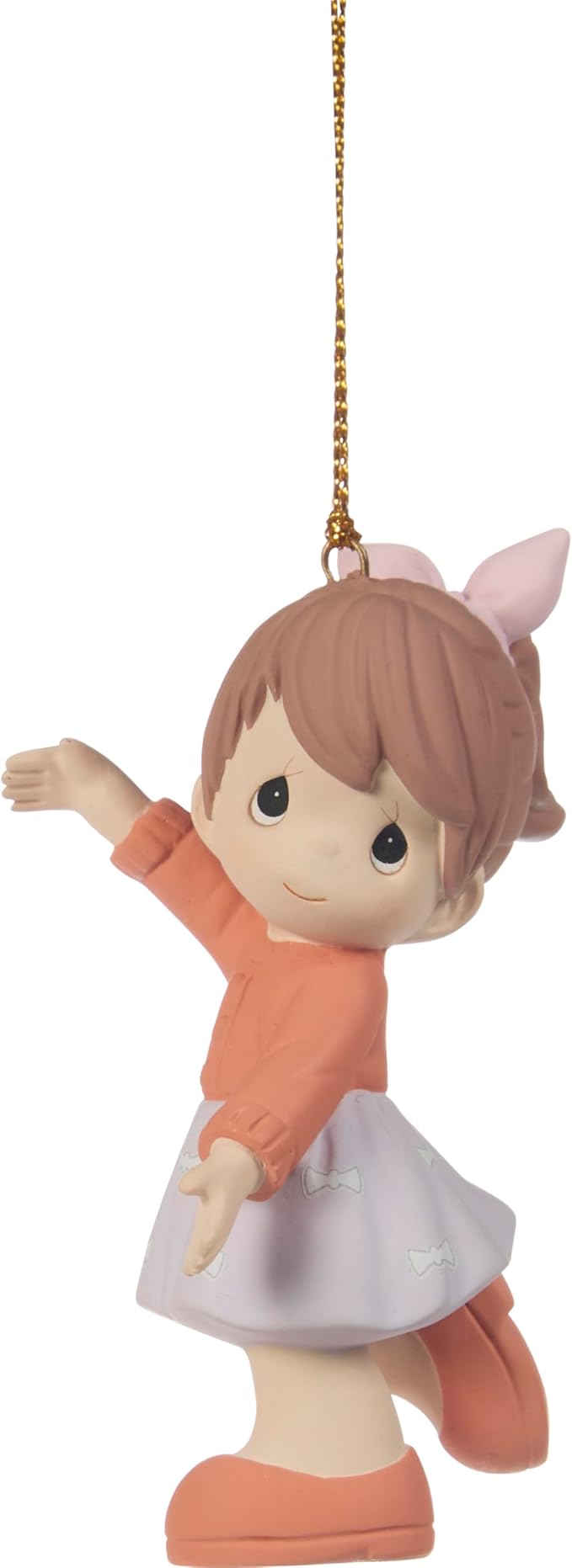 Precious Moments Two Friends One Heart Ornament Set – Set of 2 Bisque Porcelain Christmas Keepsake Ornaments – 251047