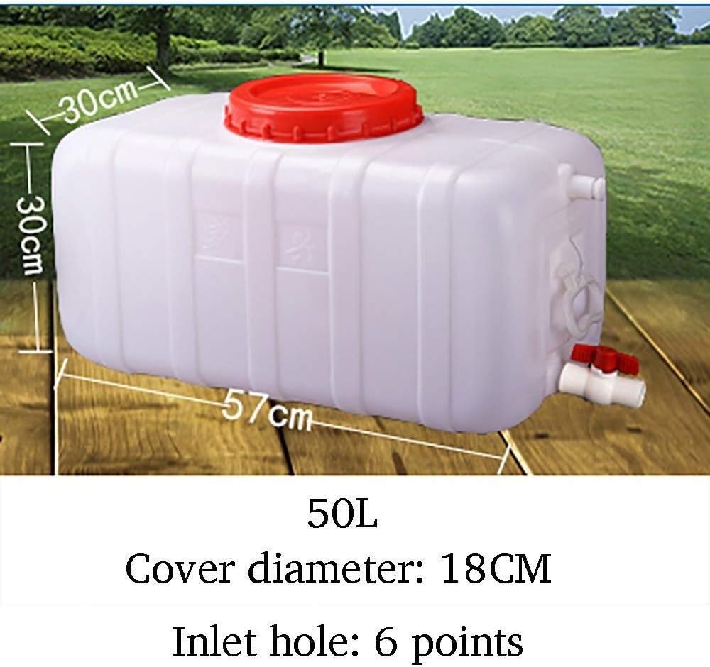 Water Tank Water Storage Containers for Emergency and Camping with Handle Outdoor Portable Food Grade Plastic Car Water Tank for Travel Outdoor （25L/50L/75L/110L/200L/150L） (Size : 50l)