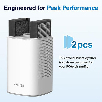 Priestley Small Air Purifiers for Home Bedroom Dorm Office Desktop, 20dB Quiet 3-in-1 HEPA Air Purifier with Essential Oil Diffuser, Air Filters Smoke, Allergies, Pet Dander, Odor, Dust