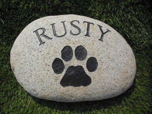 River Stone Pet Memorial Headstone Grave Marker Dog Cat np XL