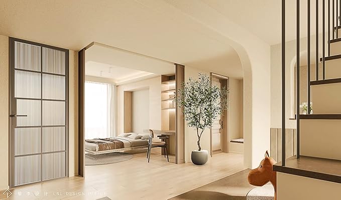 Artificial Tree Faux Olive Tree 7ft (82in,UV Protection 2289 Leaves) Tall Fake Olive Plant in Pot Fake Silk Tree Faux Plants Indoor