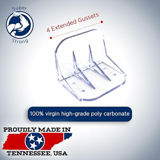 20 Pack Large Snow Guards for Metal Roofs – Heavy-Duty Polycarbonate with All-Weather Neoprene Washered Screws – Prevent Sliding Snow & Ice | Roof Snow Retention System | Made in USA