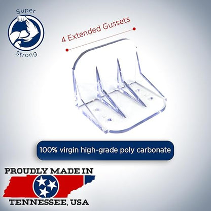 20 Pack Large Snow Guards for Metal Roofs – Heavy-Duty Polycarbonate with All-Weather Neoprene Washered Screws – Prevent Sliding Snow & Ice | Roof Snow Retention System | Made in USA